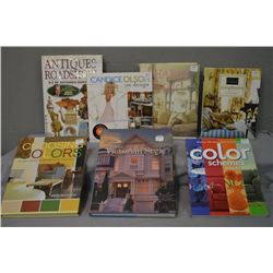 Selection of interior design and coffee table books including Rachel Ashwell, Candace Olsen etc.