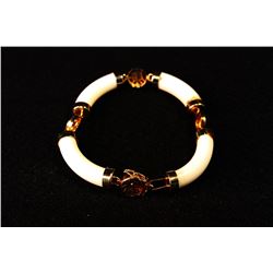 [CHINESE]A LATE 19TH CENTURY "FU SHOU KANG NING"MARKED IVORY BRACELET (14g) W:3" DISCLAIMER: This it