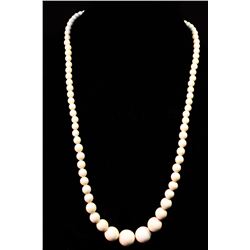 [CHINESE]A LATE 19TH CENTURY IVORY CARVED NECKLACE (28g) L:20"  DISCLAIMER: This item is restricted 