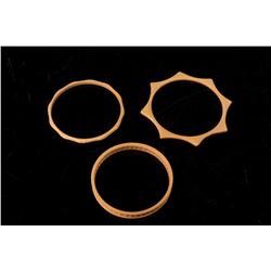 [CHINESE]A SET OF LATE 19TH CENTURY IVORY CARVED BANGLE (3 ITEMS)(MEASURED WITH THE LARGEST ITEM)(TO