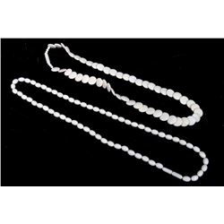 [CHINESE] A SET OF LATE 19TH CENTURY IVORY CARVED NECKLACE (2 ITEMS)(MEASURED WITH THE LARGEST ITEM)