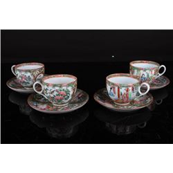 [CHINESE]A SET OF EARLY 20TH CENTURY GUANG GLAZED TEA SET PAINTED WITH FLOWERS (8 ITEMS)(MEASURED WI