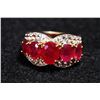 Image 1 : [CHINESE]A 925 SILVER RING INLAID WITH RUBY W:1"