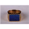 Image 1 : [CHINESE]A GILT SILVER RING WITH LAPIS