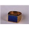 Image 3 : [CHINESE]A GILT SILVER RING WITH LAPIS