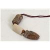 Image 2 : [CHINESE]A LATE 19TH CENTURY WHITE AND ANCIENT JADE CARVED BEADS(21g) L:3.5"