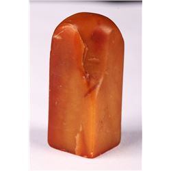 [CHINESE]A LATE 19TH CENTURY "LIANG BIN"MARKED TIANHUANG STONE CARVED SEAL L:2" W:1"