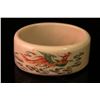 Image 1 : [CHINESE]A LATE 19TH CENTURY IVORY BANGEL PAINTED WITH PHONEIX AND DRAGON  (54g) L:2.45"  DISCLAIMER