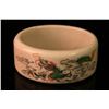 Image 2 : [CHINESE]A LATE 19TH CENTURY IVORY BANGEL PAINTED WITH PHONEIX AND DRAGON  (54g) L:2.45"  DISCLAIMER
