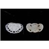 Image 2 : [CHINESE]A PAIR OF LATE 19TH CENTURY HETIAN BAT SHAPED AND LOTUS SHAPED JADE PENDANT(18g) (MEASURED 
