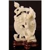 Image 4 : [CHINESE]A LATE 19TH CENTURY JADE CARVED BI WITH DARGONS PLAYING BALL  W:5" H:8.5"