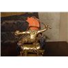 Image 2 : [CHINESE]A LATET 19TH CENTURY SINO-TIBETAN GILT-BRONZE FIGURE Depicting Mahakala wearing a skull apr