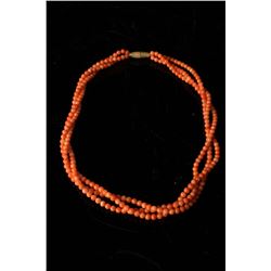 [CHINESE]A LATE 19TH CENTURY CORAL NECKLACE (30g) L:16.75"