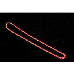 [CHINESE] LATE 19TH CENTURY CORAL NECKLACE L:9.5"