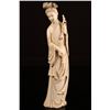 Image 1 : [CHINESE]A LATE 18TH CENTURY "DASONG"MARKED IVORY CARVED FIGURE (408g) L:2.5" W:2" H:10"  DISCLAIMER