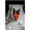 Image 5 : [CHINESE]A "WANG ZHANG ZUO"MARKED FAMILLE ROSE ZUN VASE WITH DEER HEAD SHAPED HANDLE PAINTED WITH BI