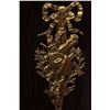 Image 2 : EUROPEN WOOD SIDE CABINET DECORATED WITH FLOWERS AND BRONZE FIGURES ON THE SIDES, TOP IS MARBLE(GREE