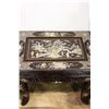 Image 2 : [CHINESE]A SET OF LATE 19TH CENTURY SUANZHI WOOD CARVED DRAGON CHAIR WITH TEATABLE INLAID WITH MOTHE