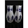 Image 1 : [CHINESE]A PAIR OF LATE 19TH CENTURY BLUE AND WHITE VASE PAINTEDE WITH FIGURES AND THE EIGHT TREASUR