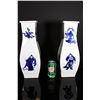 Image 2 : [CHINESE]A PAIR OF LATE 19TH CENTURY BLUE AND WHITE VASE PAINTEDE WITH FIGURES AND THE EIGHT TREASUR