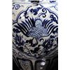 Image 6 : [CHINESE]A LATE 19TH CENTURY BLUE AND WHITE PORCELAIN JAR WITH ELEPHANT SHAPED HANDLE PAINTED WITH P