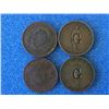 Image 3 : Bank of Montreal token with counter stamped x 4. BR 512 x 2- BR-527 x 2.