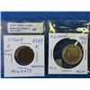Image 1 : Duo of coin, Italia 1919 5 centesimi EF + key date and Swedan 1954 1 Kronor Mint state.