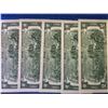 Image 3 : USA; $2.00 note 1995, 5 consecutives note, F53128162B to F53128166B all UNC.