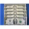 Image 4 : USA; $2.00 note 1995, 5 consecutives note, F53128162B to F53128166B all UNC.