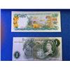 Image 2 : Bahamas 1 dollar note Law of 1968 UNC and Great Britain 1 Pound Page 1970-77 VF. Lot of 2 notes.