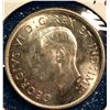 Image 1 : Canada 50 cents 1940 Mint state with slight die rotation