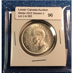 Canada silver 50 cents 1938 MS-60