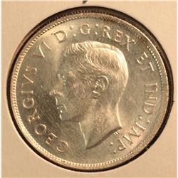 Canada silver 50 cents AU-58