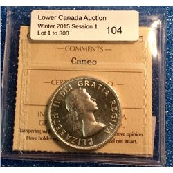 Canada silver 50 cents 1962 PL-65 ICCS