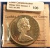Image 1 : Canada silver one dollar 1965 Large beads Ptd 5 MS-62, ICCS