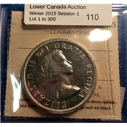 Canada silver dollar 1959 PL-65, ICCS.