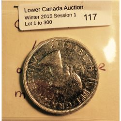Canada silver dollar 1961, mint state
