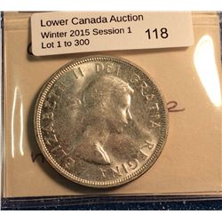 Canada silver dollar 1960, mint state
