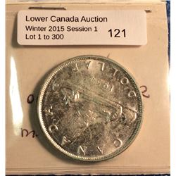 Canada silver dollar 1954, mint state
