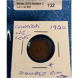 1 cent 1920 double rim.