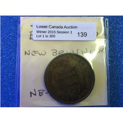 Breton 909 New Brunswick 1843 penny, NB-2A