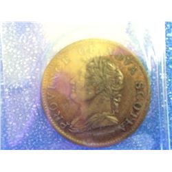 Breton 871 Nova Scotia 1832 Half Penny Equal Ribbons NS-1D3