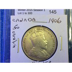 Canada Silver 50 cents 1906 fine