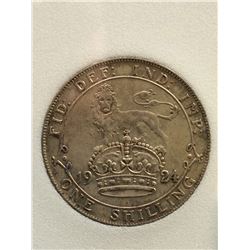 Great Britain 1 Shilling 1924; NNC certified AU-50.