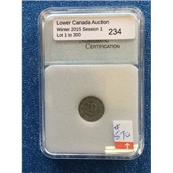 Denmark 10 Ore 1907; NNC certified XF-45. Y # 23.