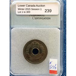 Fiji 1 Penny 1935; NNC certified AU-58.