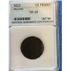 Image 2 : Ireland 1/2 Penny 1823; NNC certified VF-25.