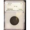 Image 6 : 1 cent 1876H; NNC certified VF-30 and XF-40. Lot of 2 coins.