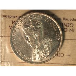 Newfoundland 50 cents 1917C; ICCS certified AU-55.