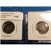 Image 1 : 5 cents 1881H and 1891 both coins in VG-8. Lot of 2 coins.